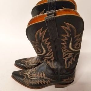 Lucchese 1883 Women's Black Leather Western Boots